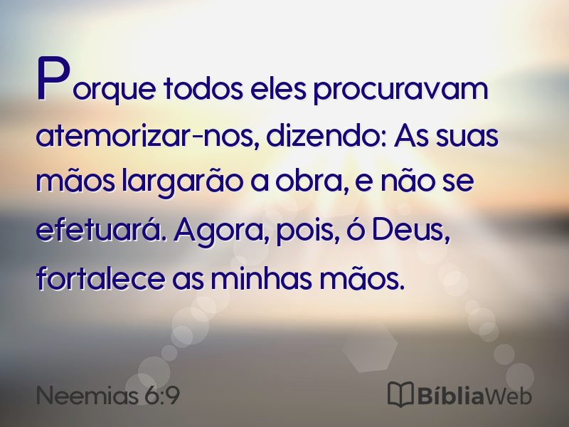 Neemias 6:9 em imagem para compartilhar