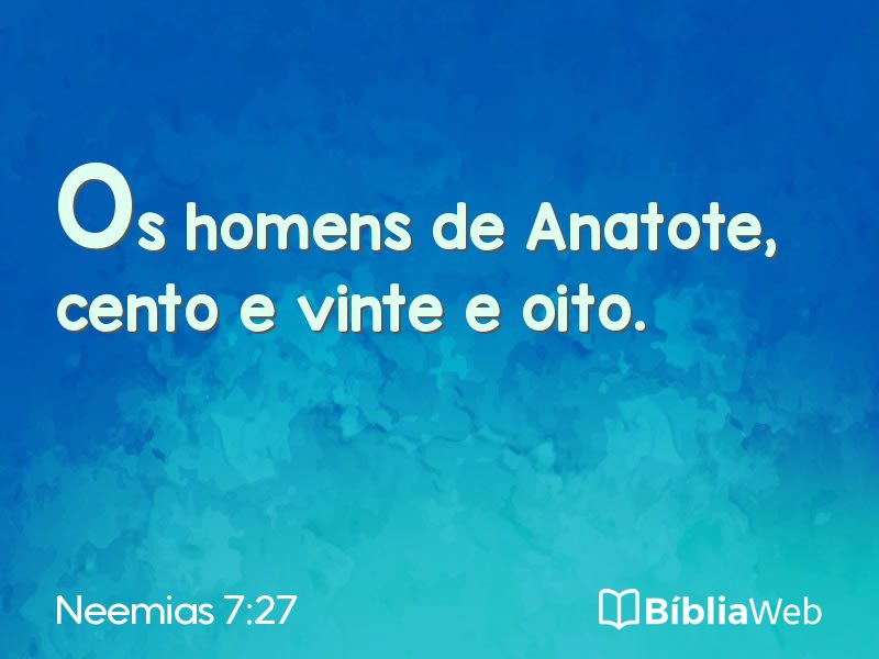 Neemias 7:27 em imagem para compartilhar