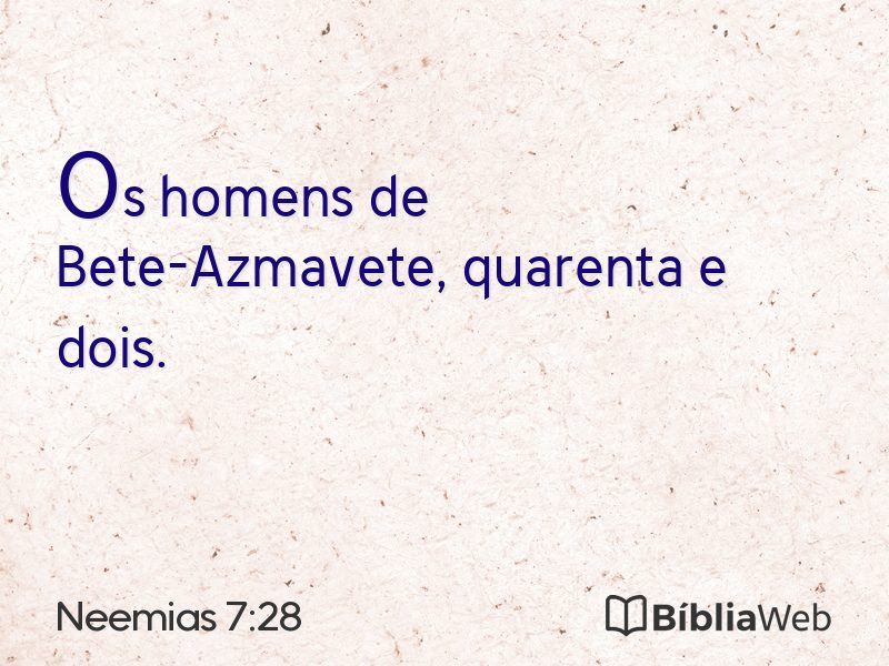 Neemias 7:28 em imagem para compartilhar