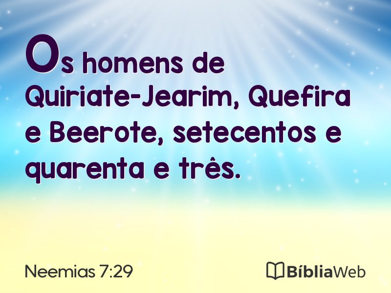 Neemias 7:29 em imagem para compartilhar