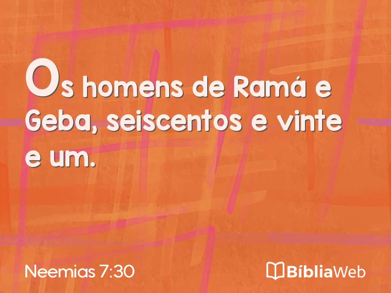 Neemias 7:30 em imagem para compartilhar