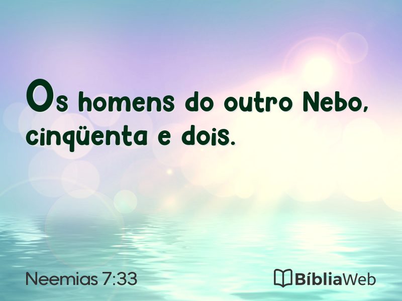Neemias 7:33 em imagem para compartilhar