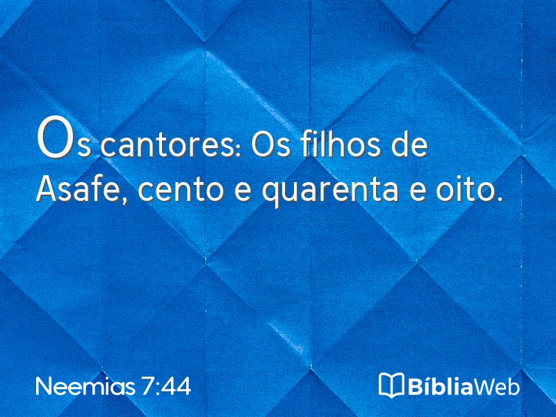 Neemias 7:44 em imagem para compartilhar