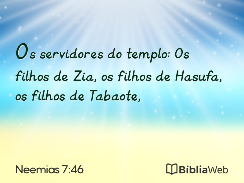 Neemias 7:46 em imagem para compartilhar