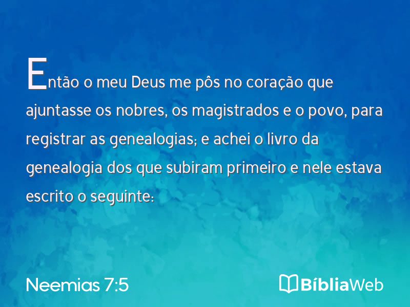 Neemias 7:5 em imagem para compartilhar