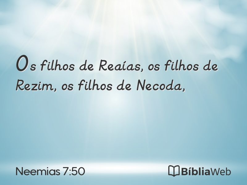 Neemias 7:50 em imagem para compartilhar