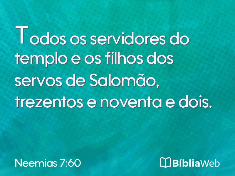 Neemias 7:60 em imagem para compartilhar