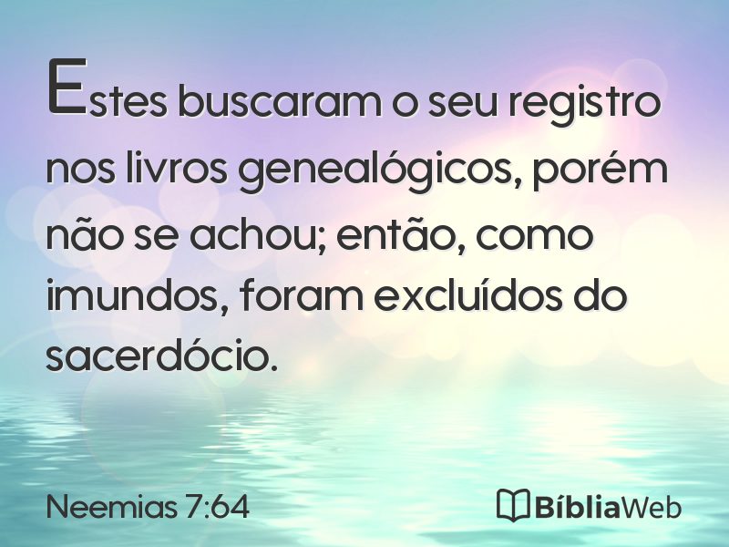 Neemias 7:64 em imagem para compartilhar