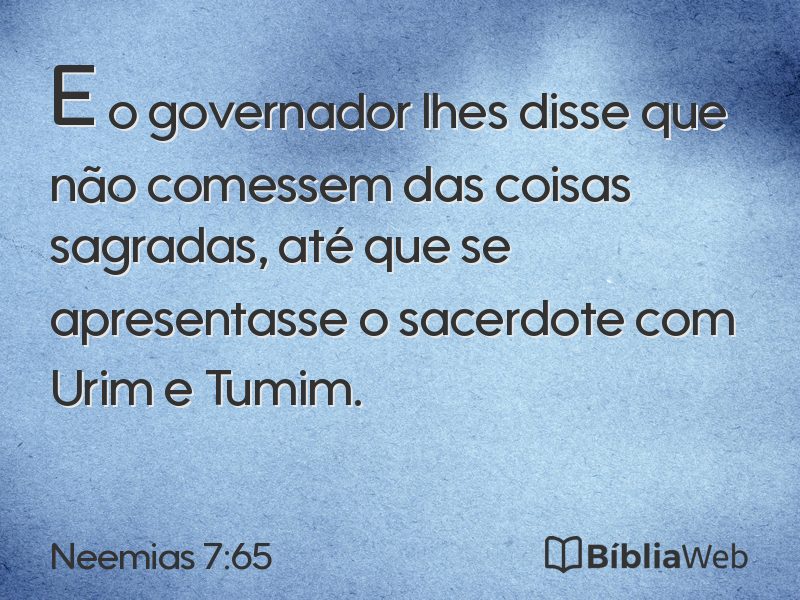 Neemias 7:65 em imagem para compartilhar