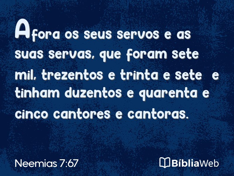 Neemias 7:67 em imagem para compartilhar