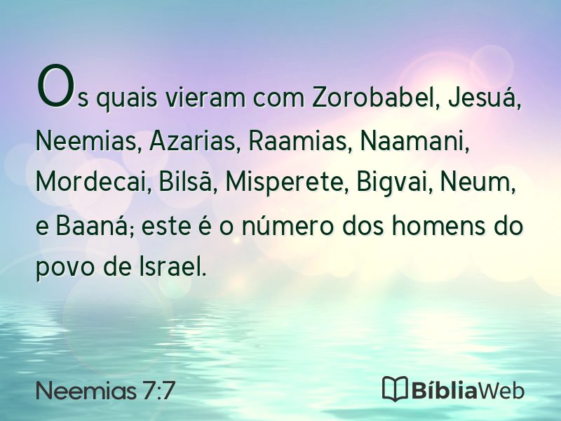 Neemias 7:7 em imagem para compartilhar