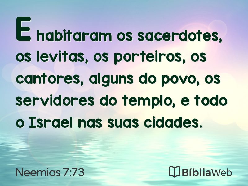 Neemias 7:73 em imagem para compartilhar
