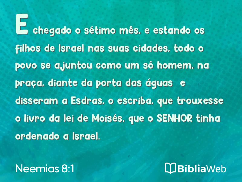 Neemias 8:1 em imagem para compartilhar