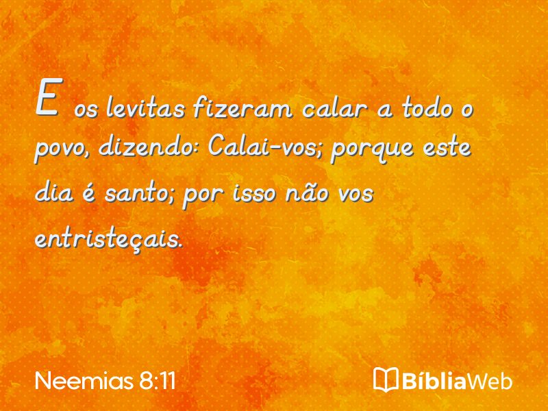 Neemias 8:11 em imagem para compartilhar