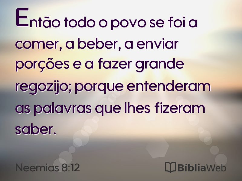 Neemias 8:12 em imagem para compartilhar