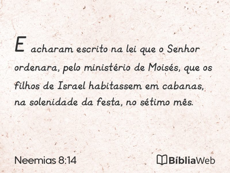 Neemias 8:14 em imagem para compartilhar