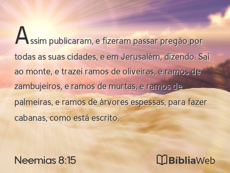Neemias 8:15 em imagem para compartilhar