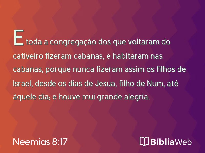Neemias 8:17 em imagem para compartilhar