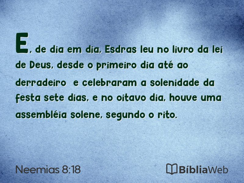 Neemias 8:18 em imagem para compartilhar