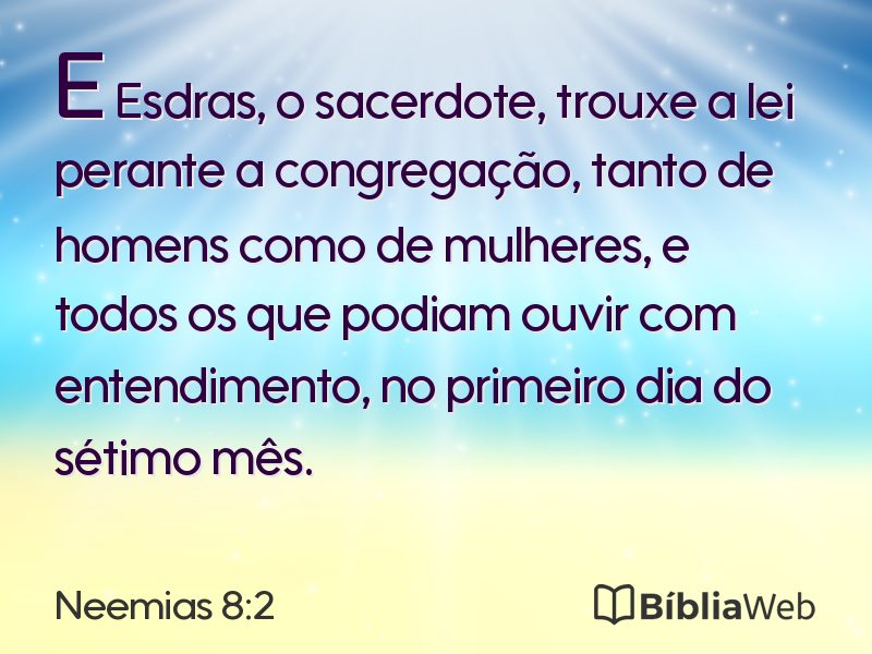 Neemias 8:2 em imagem para compartilhar