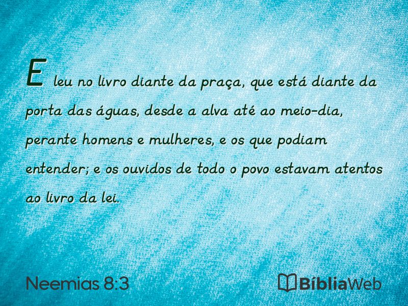 Neemias 8:3 em imagem para compartilhar