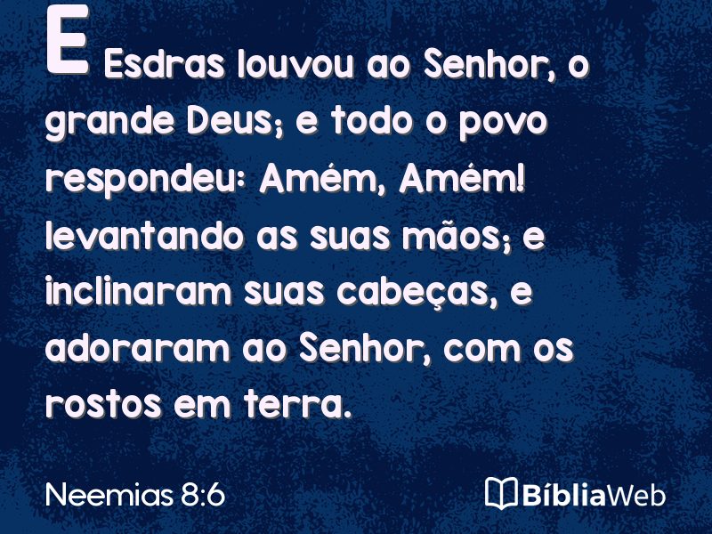 Neemias 8:6 em imagem para compartilhar