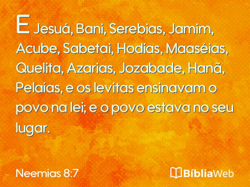 Neemias 8:7 em imagem para compartilhar