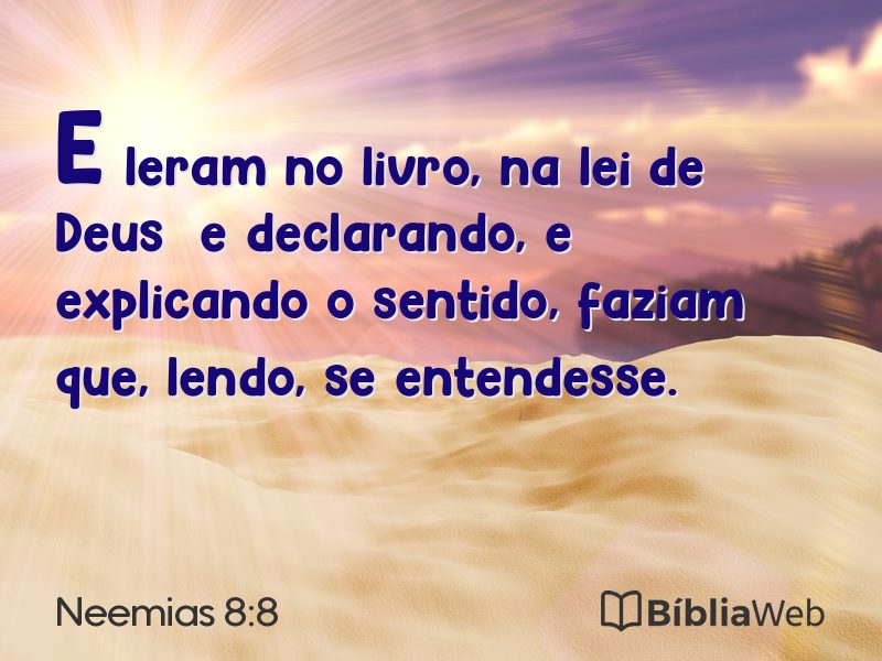 Neemias 8:8 em imagem para compartilhar