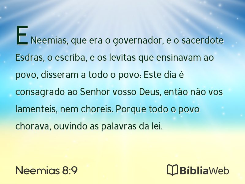 Neemias 8:9 em imagem para compartilhar