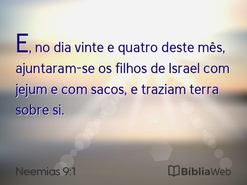 Neemias 9:1 em imagem para compartilhar