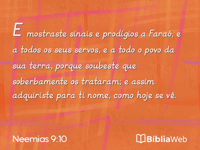 Neemias 9:10 em imagem para compartilhar