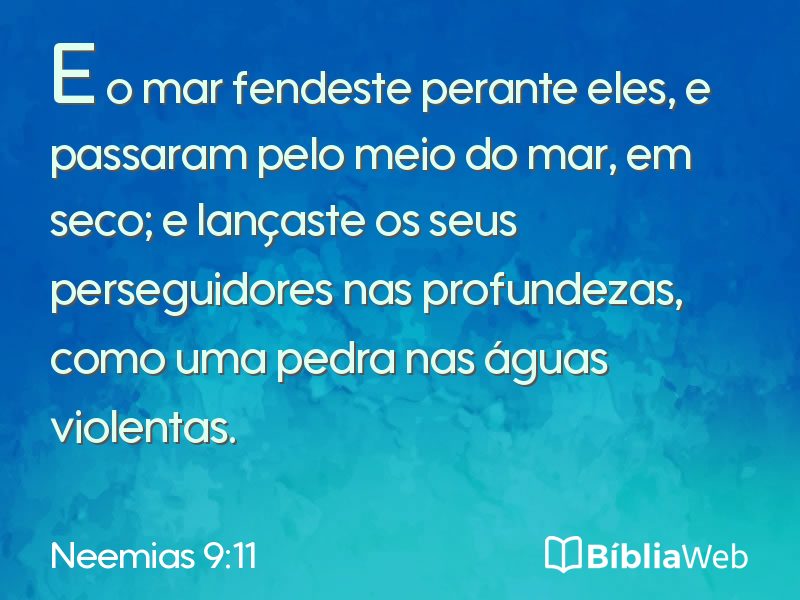 Neemias 9:11 em imagem para compartilhar