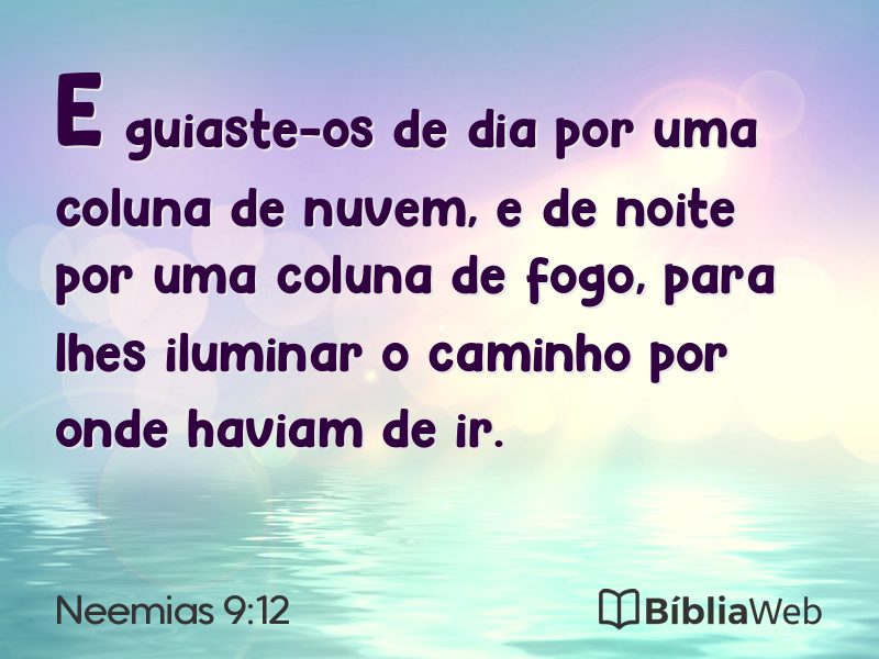 Neemias 9:12 em imagem para compartilhar