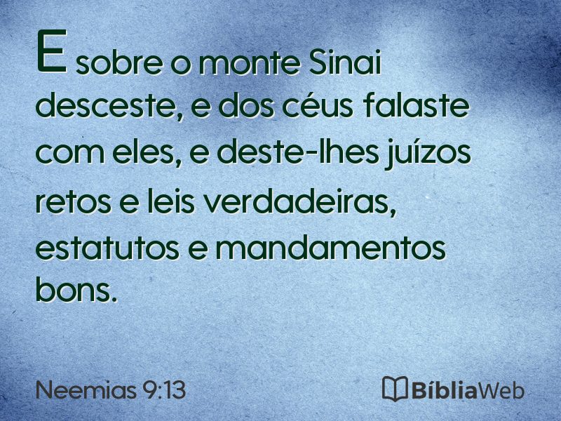 Neemias 9:13 em imagem para compartilhar