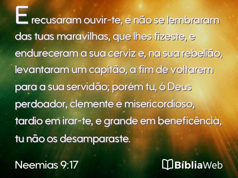 Neemias 9:17 em imagem para compartilhar