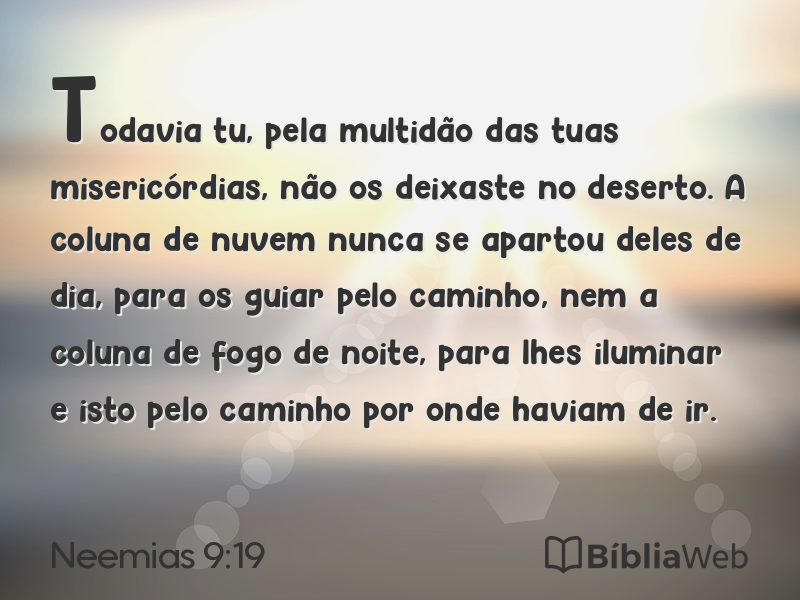 Neemias 9:19 em imagem para compartilhar