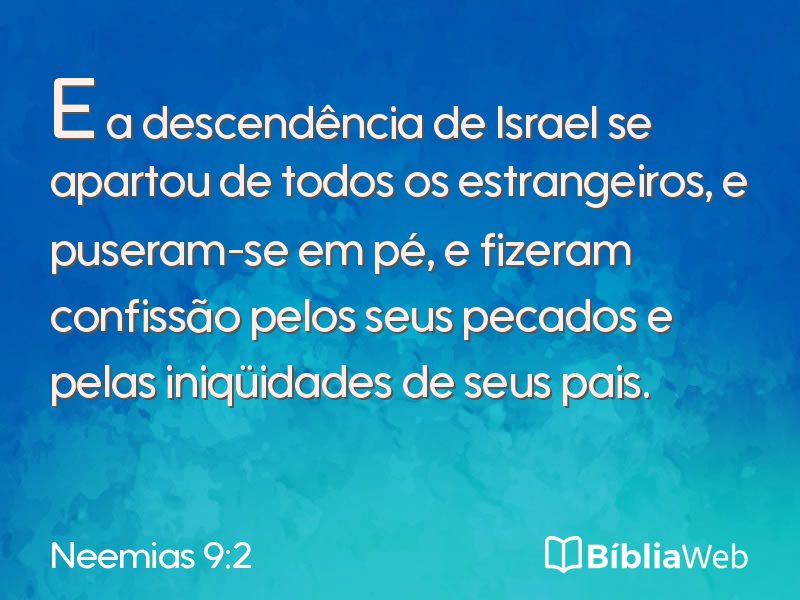 Neemias 9:2 em imagem para compartilhar
