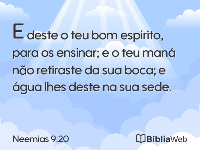 Neemias 9:20 em imagem para compartilhar