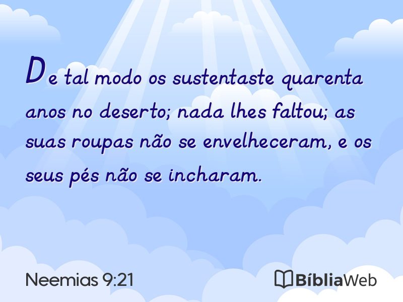 Neemias 9:21 em imagem para compartilhar