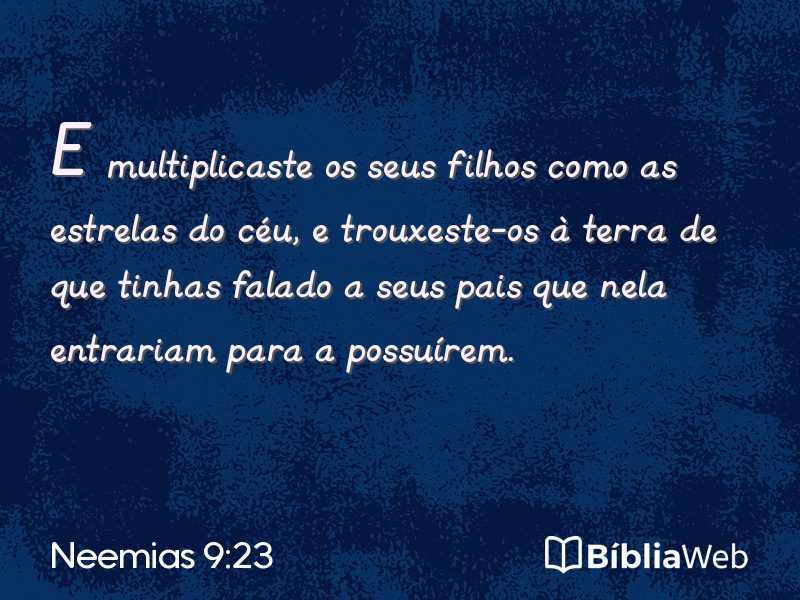 Neemias 9:23 em imagem para compartilhar