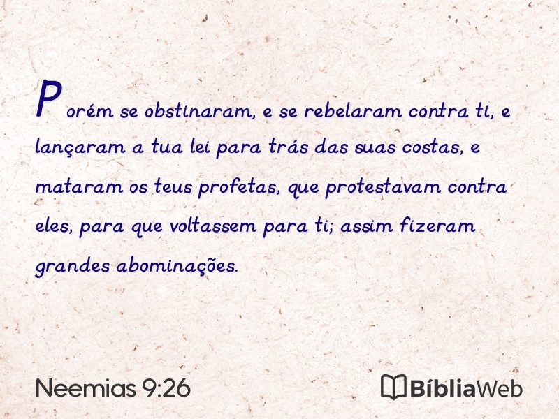 Neemias 9:26 em imagem para compartilhar