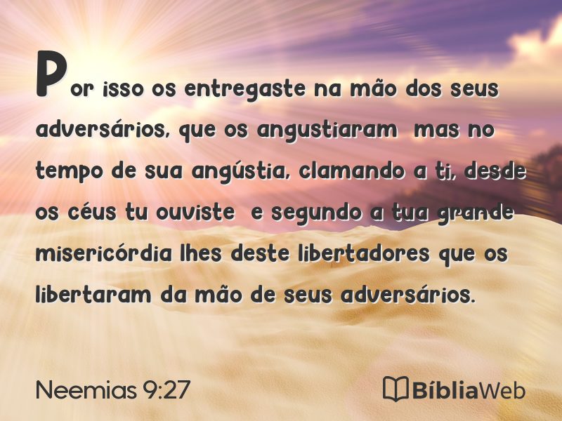 Neemias 9:27 em imagem para compartilhar