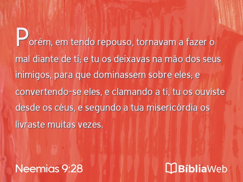 Neemias 9:28 em imagem para compartilhar