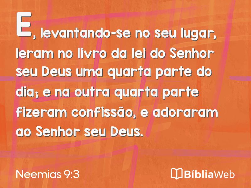 Neemias 9:3 em imagem para compartilhar