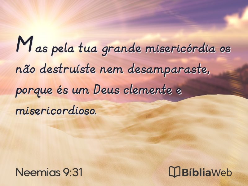 Neemias 9:31 em imagem para compartilhar