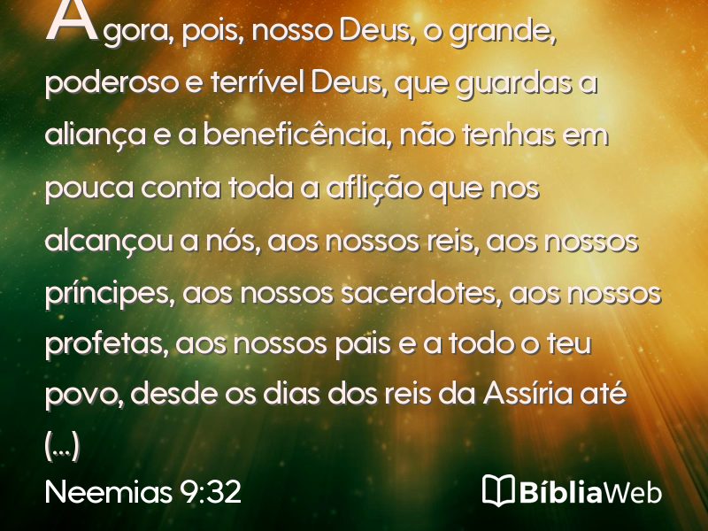 Neemias 9:32 em imagem para compartilhar