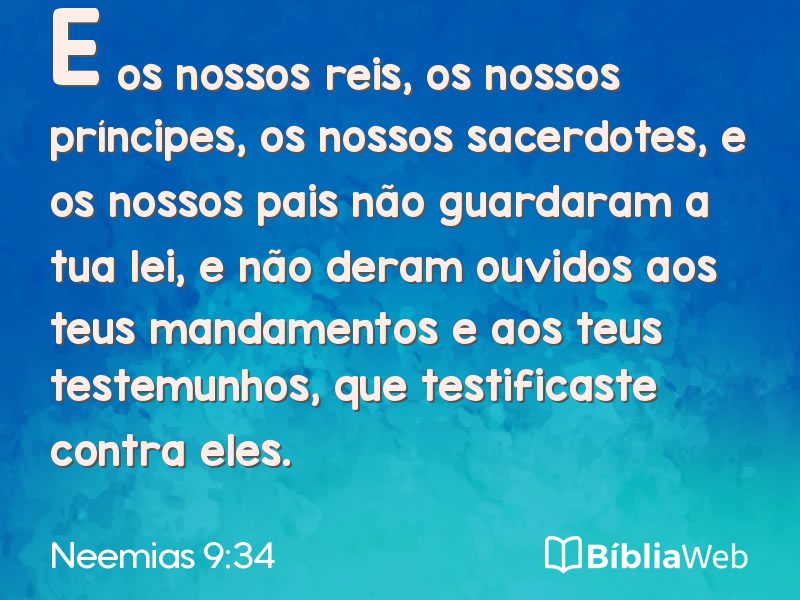 Neemias 9:34 em imagem para compartilhar