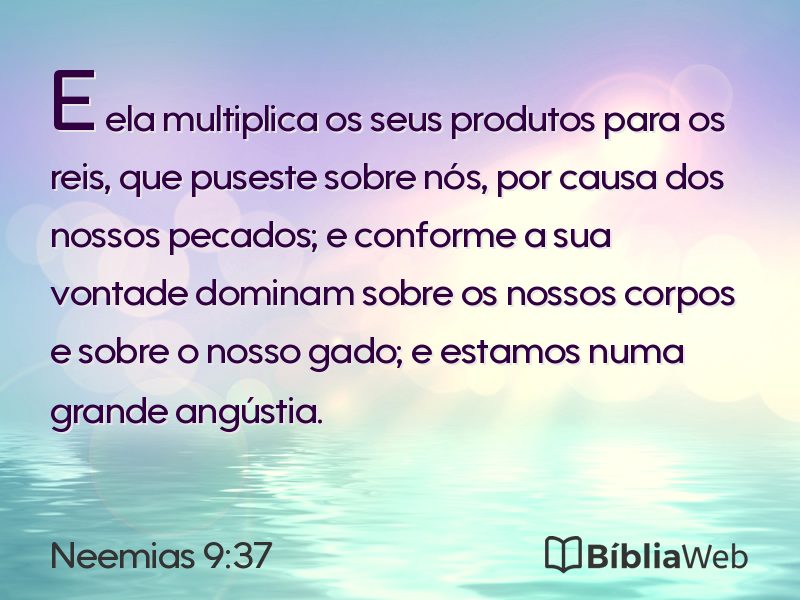 Neemias 9:37 em imagem para compartilhar
