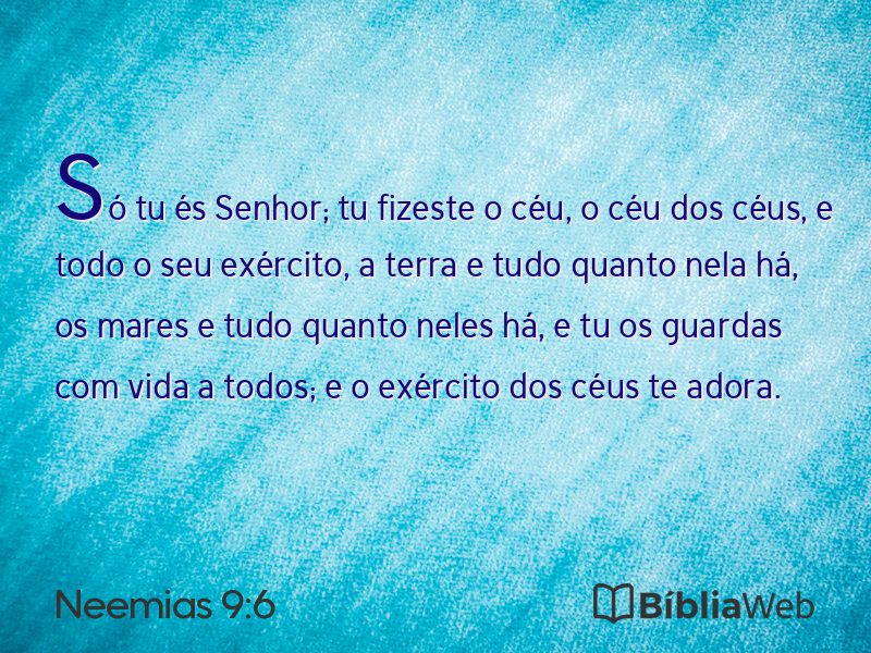Neemias 9:6 em imagem para compartilhar