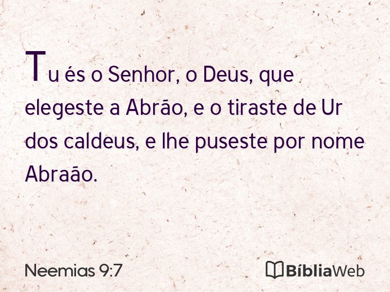 Neemias 9:7 em imagem para compartilhar